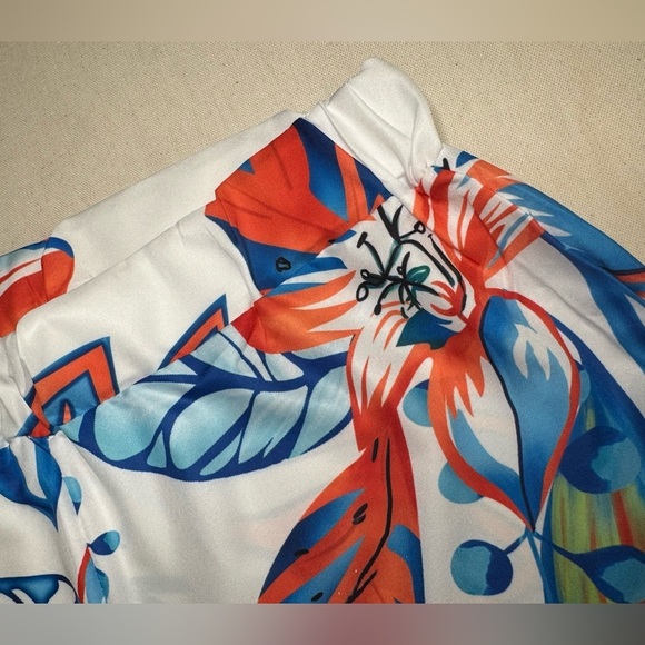 Casual Bahamian Delight Blue Two Piece Set Crop Top and Pants - Picture 8 of 12